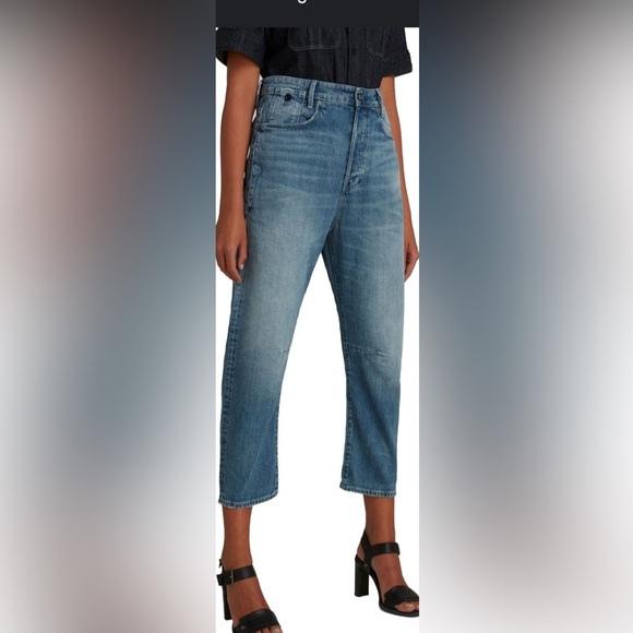 R-13 Tailored Drop Cropped Jeans in Kelly Size 23 - Picture 7 of 7